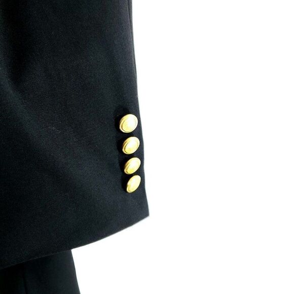 Hart Schaffner Marx Gold Trumpeter Nordstrom Wool 2 Gold Button Blazer 42L Black - Picture 4 of 11